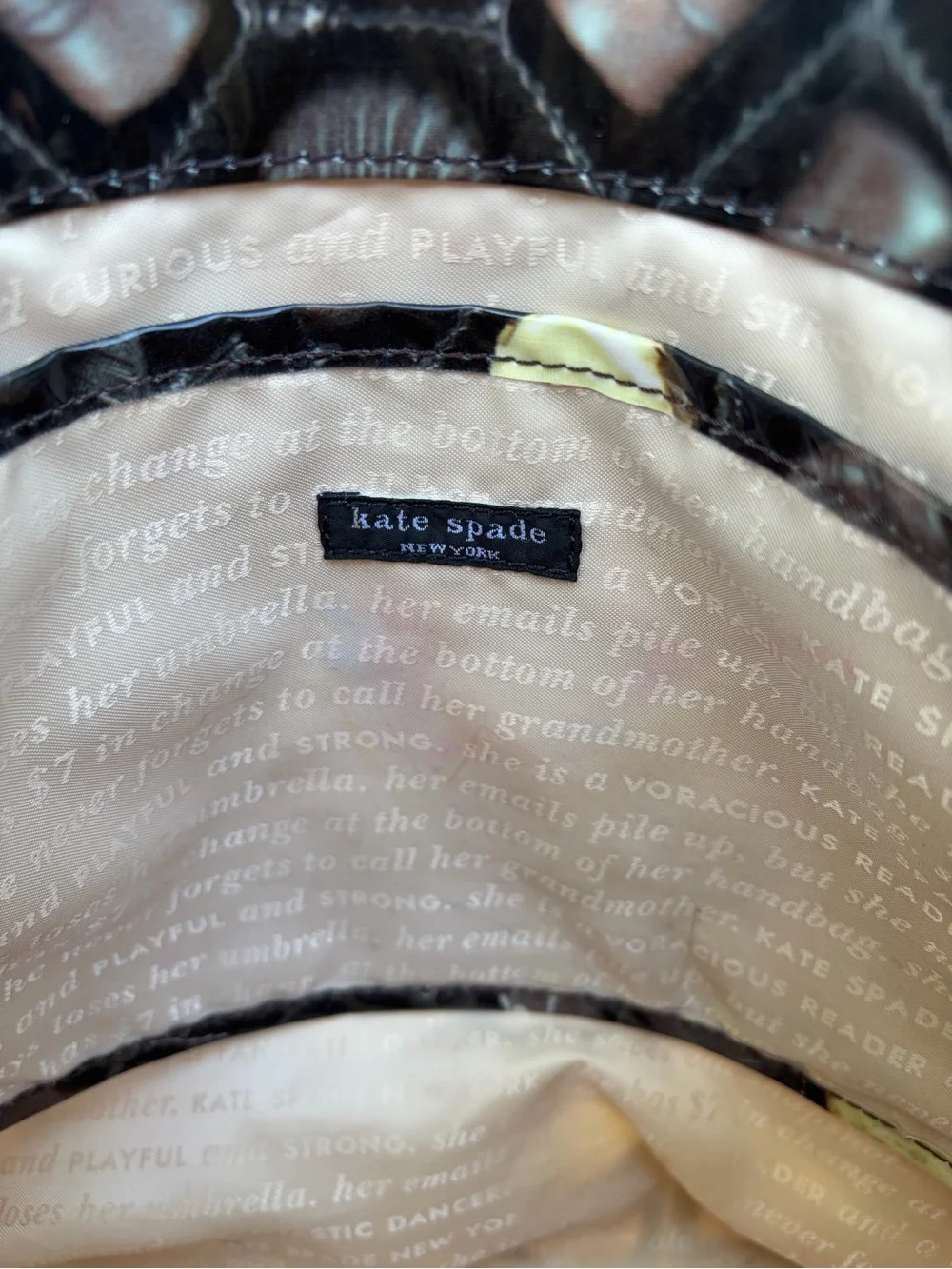 Rare Kate Spade Daycation Chocolate Bon Shopper Tote Bag Candy Box Aria PLL Vtg